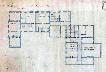 Hazells Hall bedroom floor plan October 1814 [PM1-5]